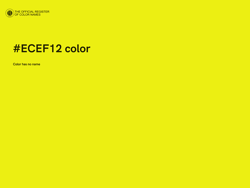 #ECEF12 color image