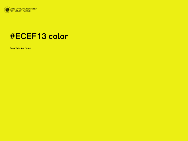#ECEF13 color image