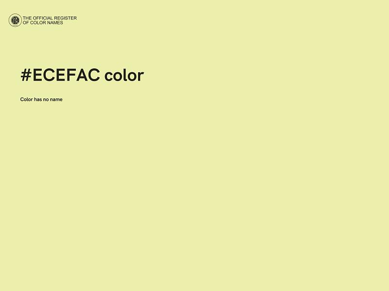 #ECEFAC color image