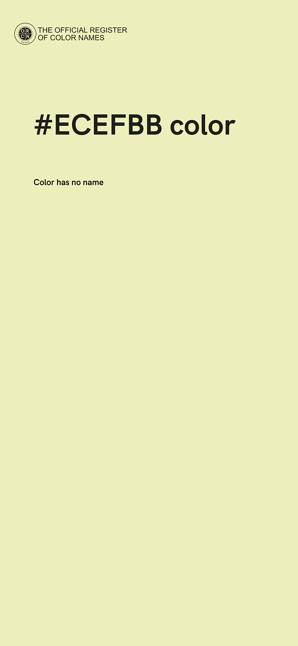 #ECEFBB color image