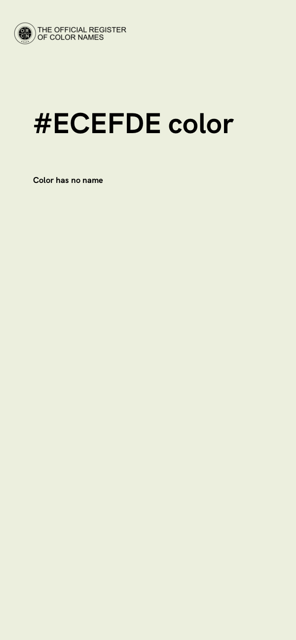 #ECEFDE color image