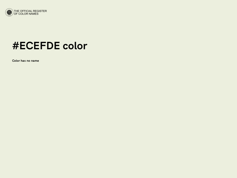 #ECEFDE color image