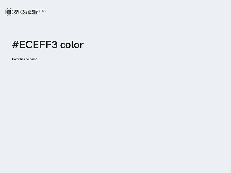 #ECEFF3 color image