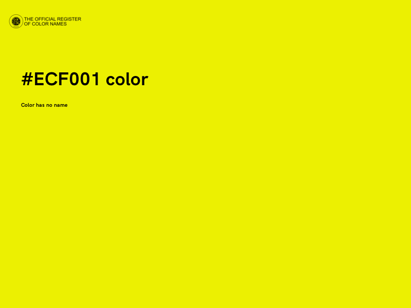 #ECF001 color image