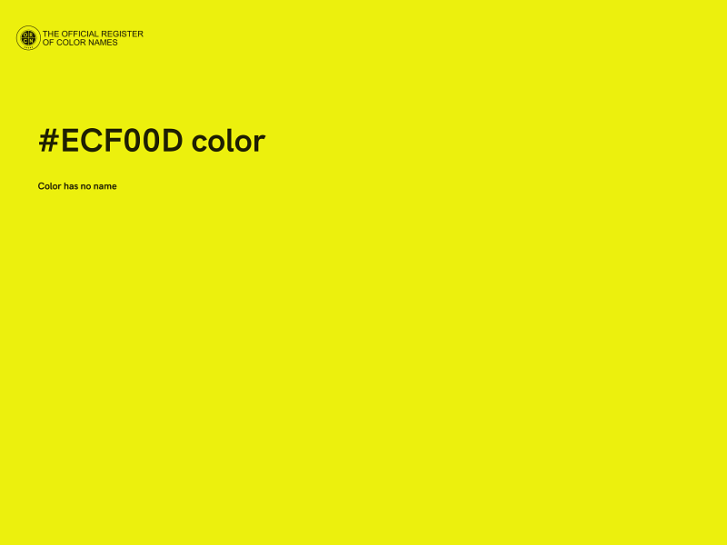 #ECF00D color image