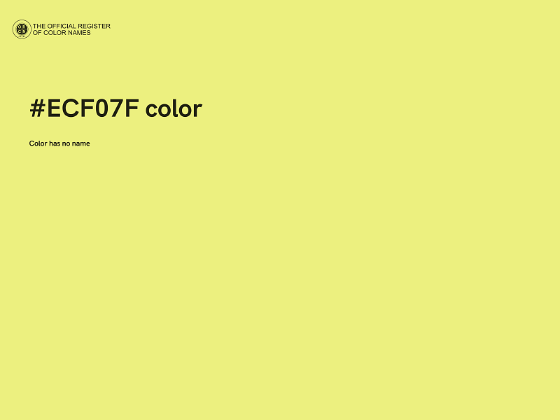 #ECF07F color image