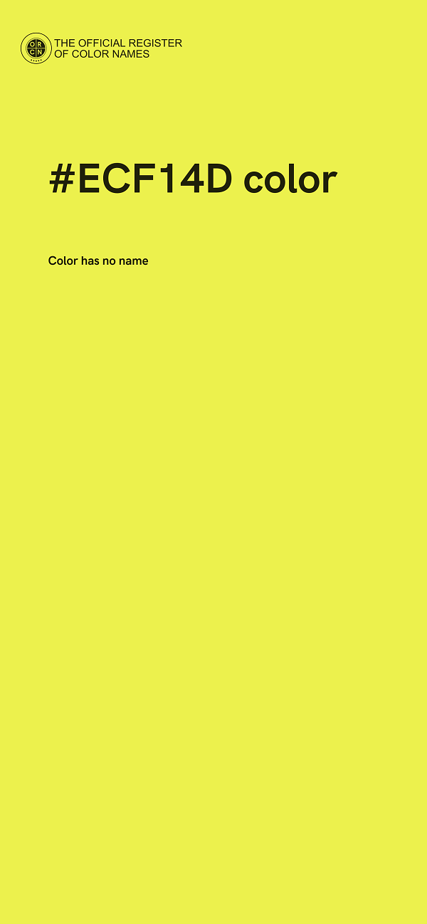 #ECF14D color image