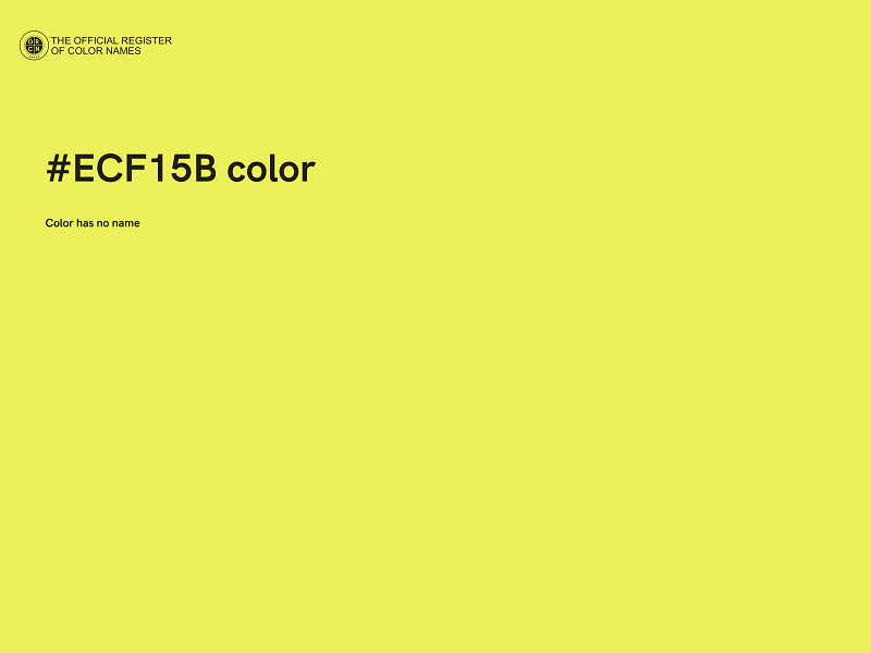 #ECF15B color image