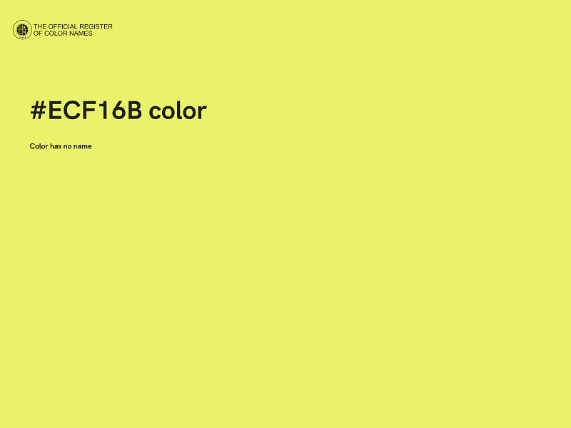 #ECF16B color image