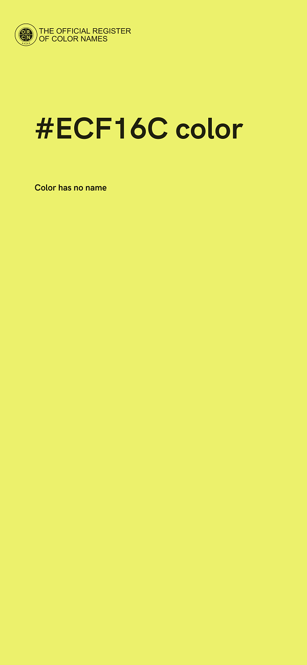 #ECF16C color image