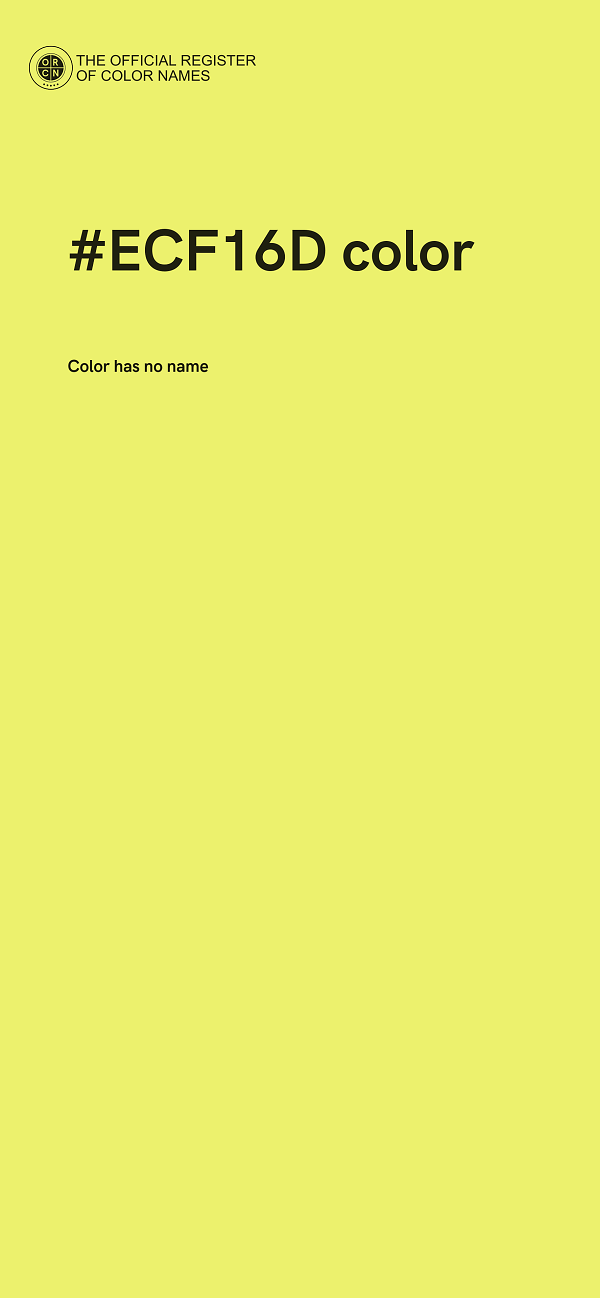 #ECF16D color image