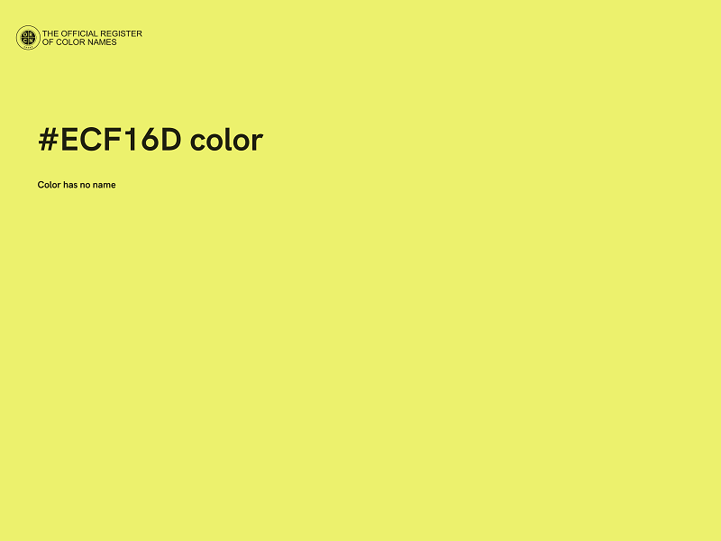 #ECF16D color image