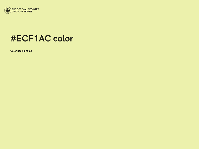 #ECF1AC color image