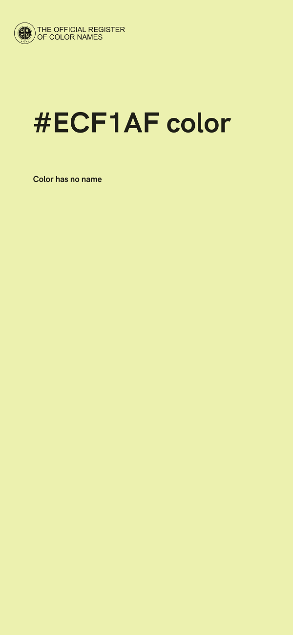 #ECF1AF color image