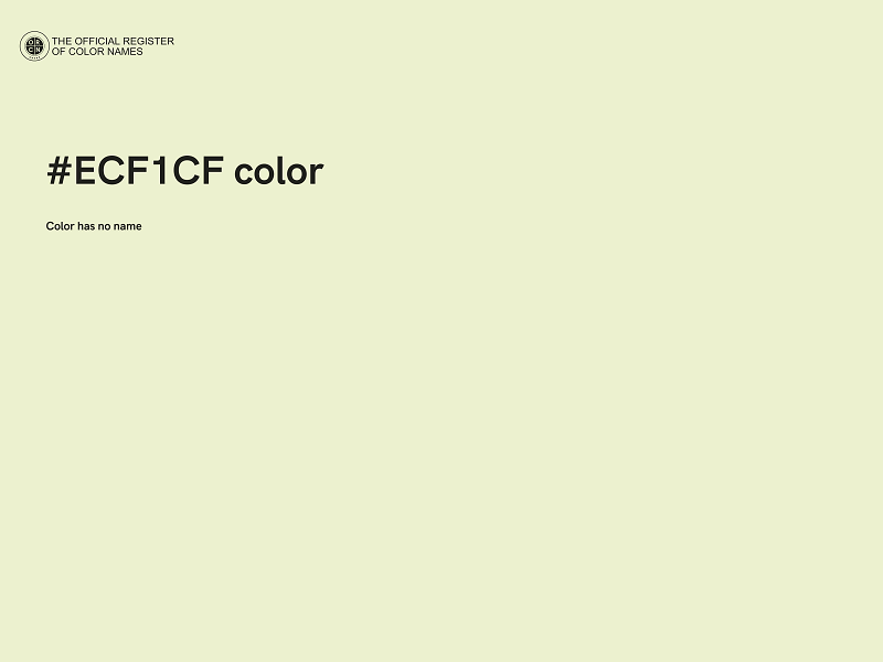 #ECF1CF color image