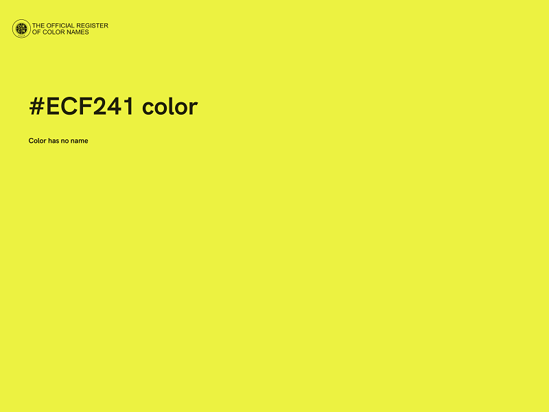 #ECF241 color image