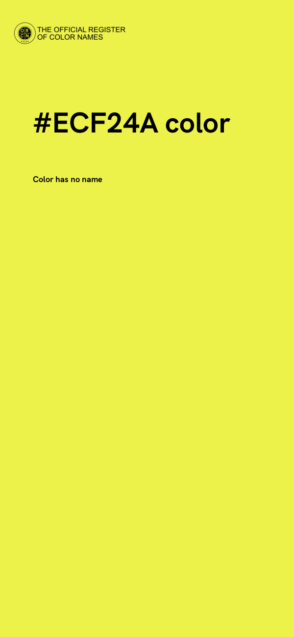 #ECF24A color image