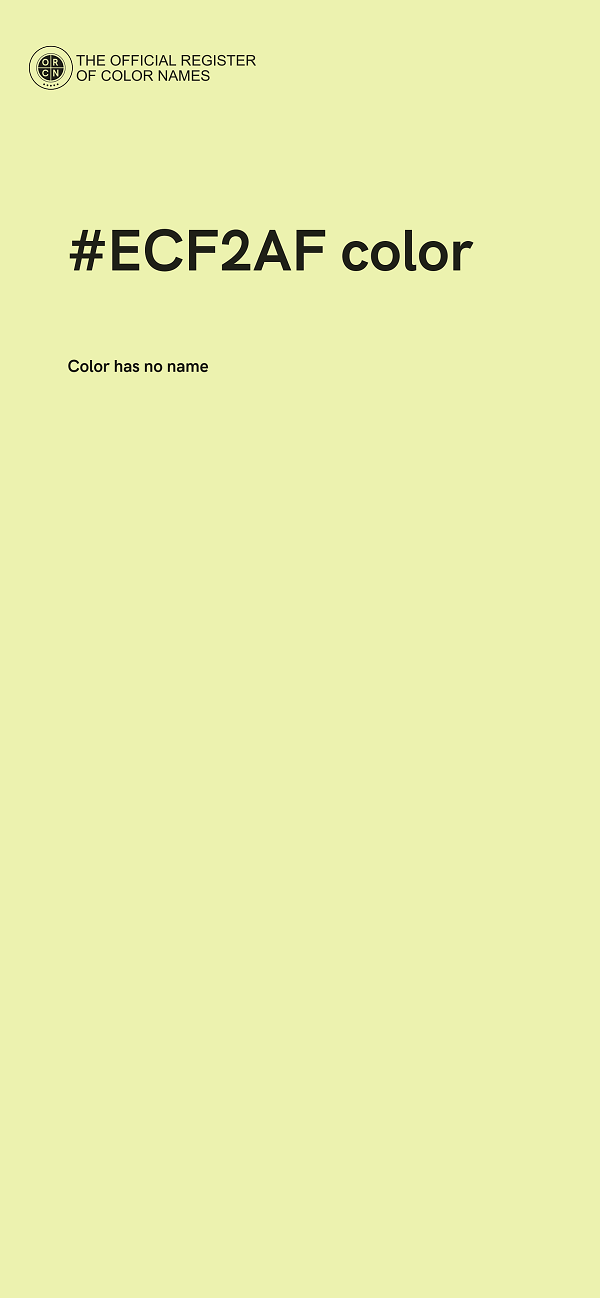 #ECF2AF color image