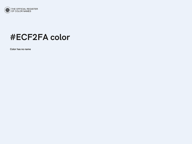 #ECF2FA color image