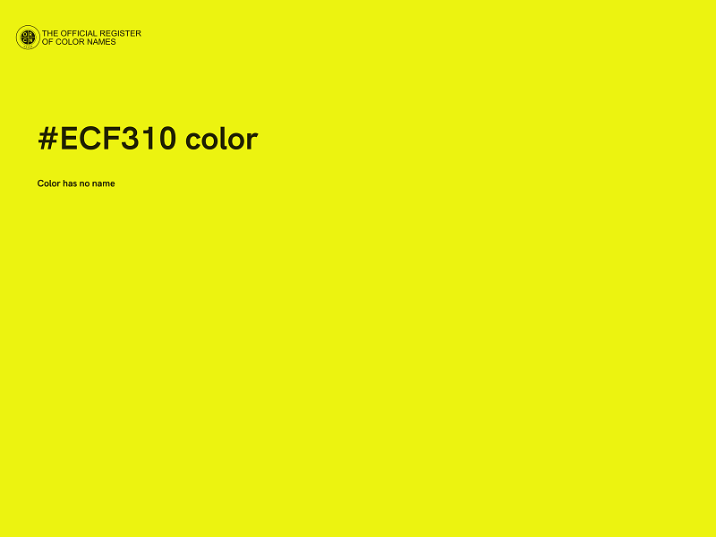 #ECF310 color image
