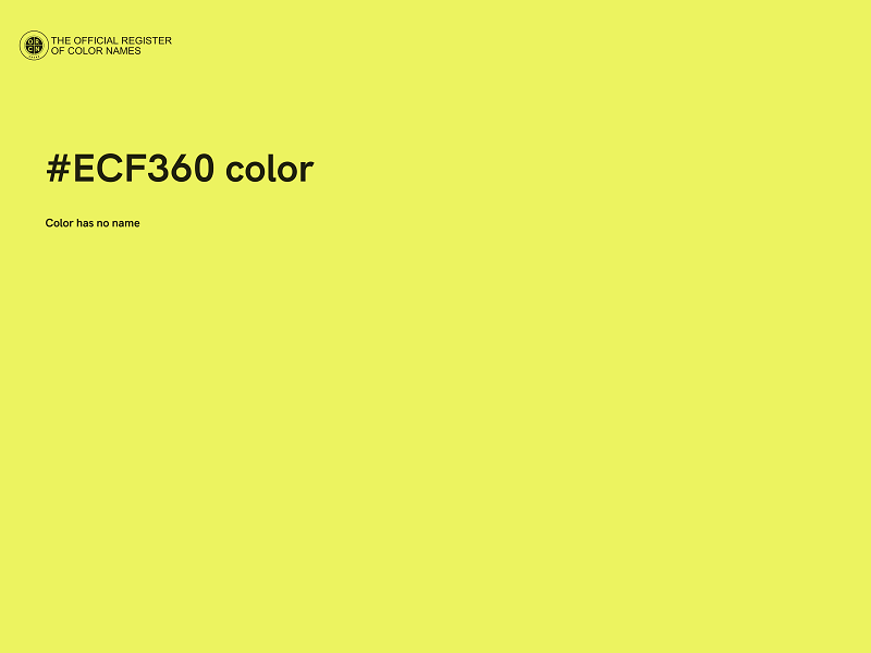 #ECF360 color image