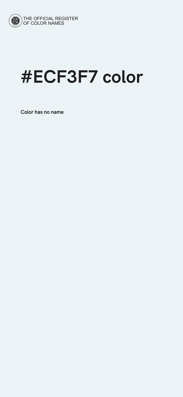 #ECF3F7 color image