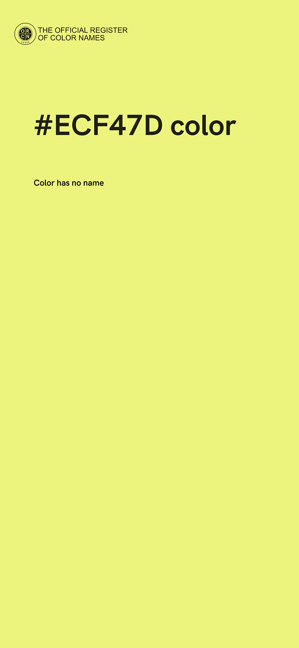 #ECF47D color image