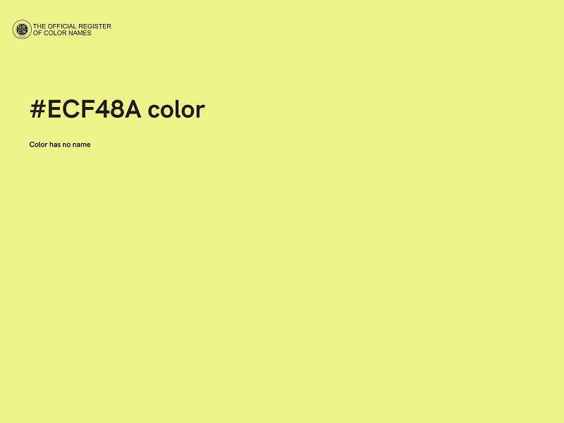 #ECF48A color image