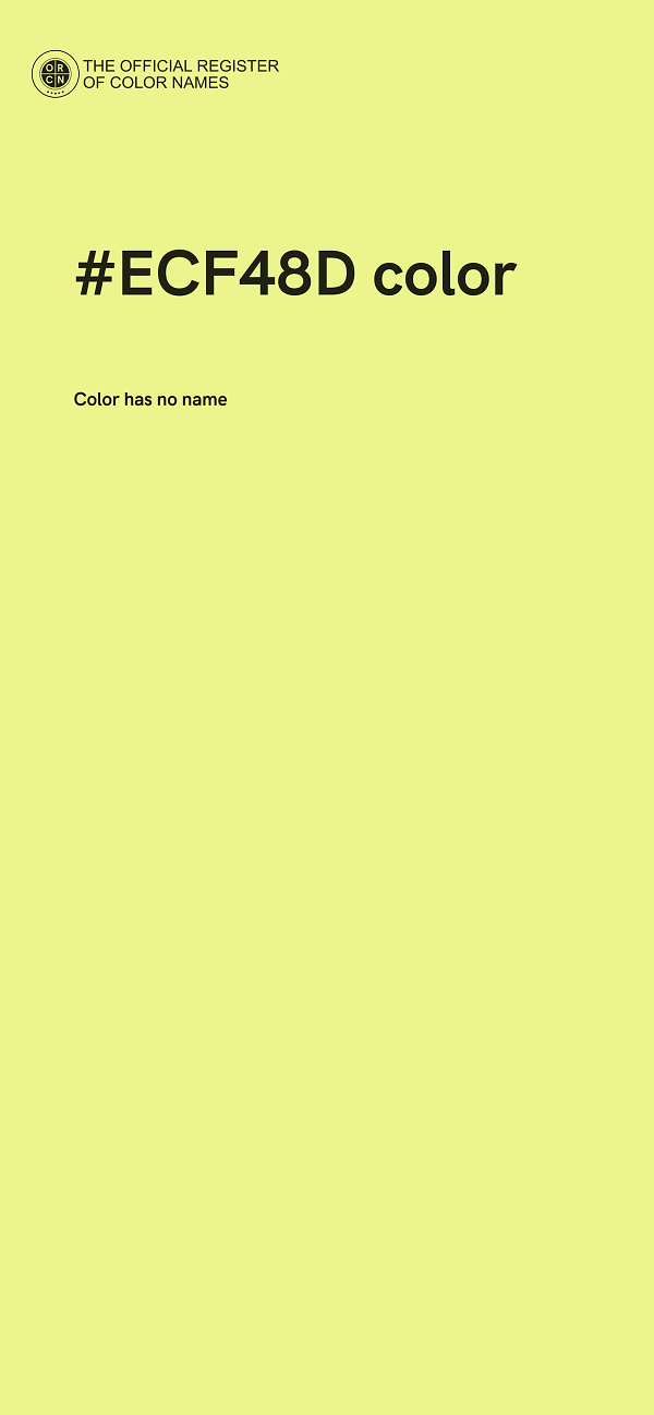 #ECF48D color image