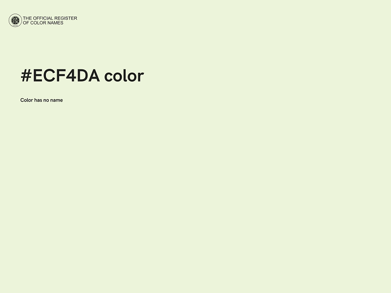 #ECF4DA color image