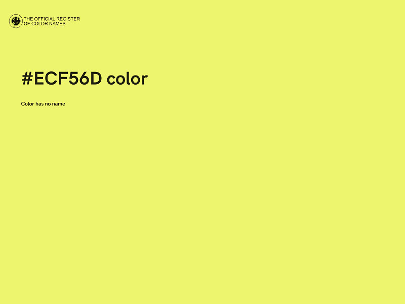 #ECF56D color image