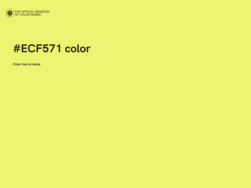 #ECF571 color image