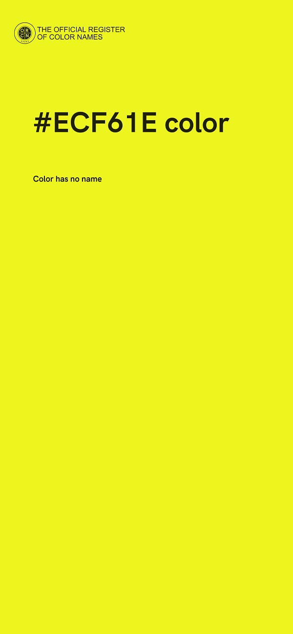 #ECF61E color image