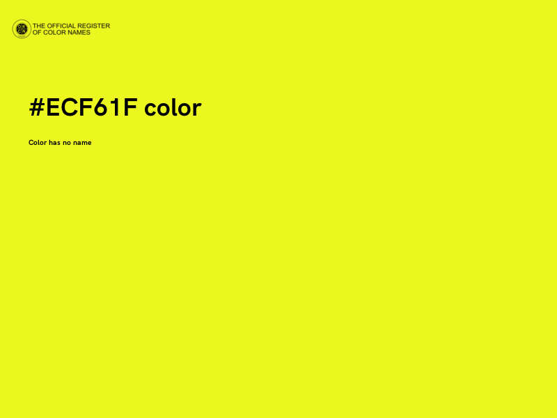 #ECF61F color image
