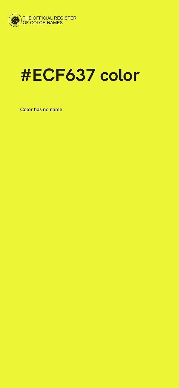 #ECF637 color image