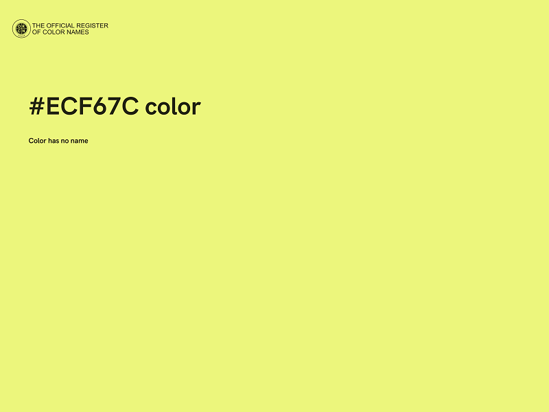 #ECF67C color image