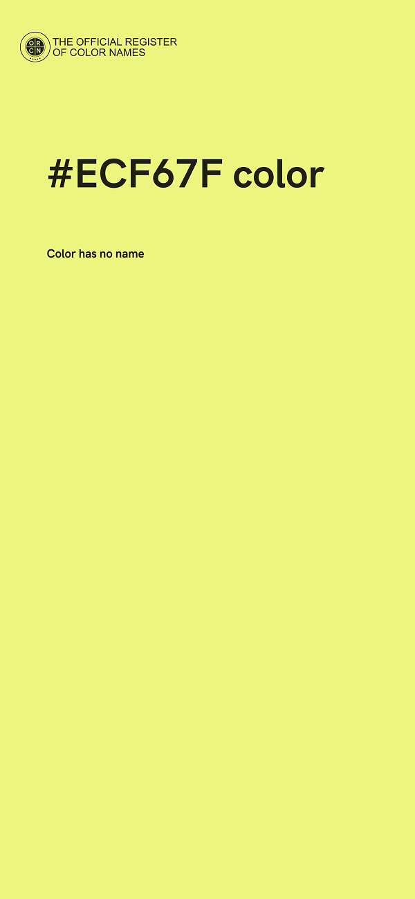 #ECF67F color image