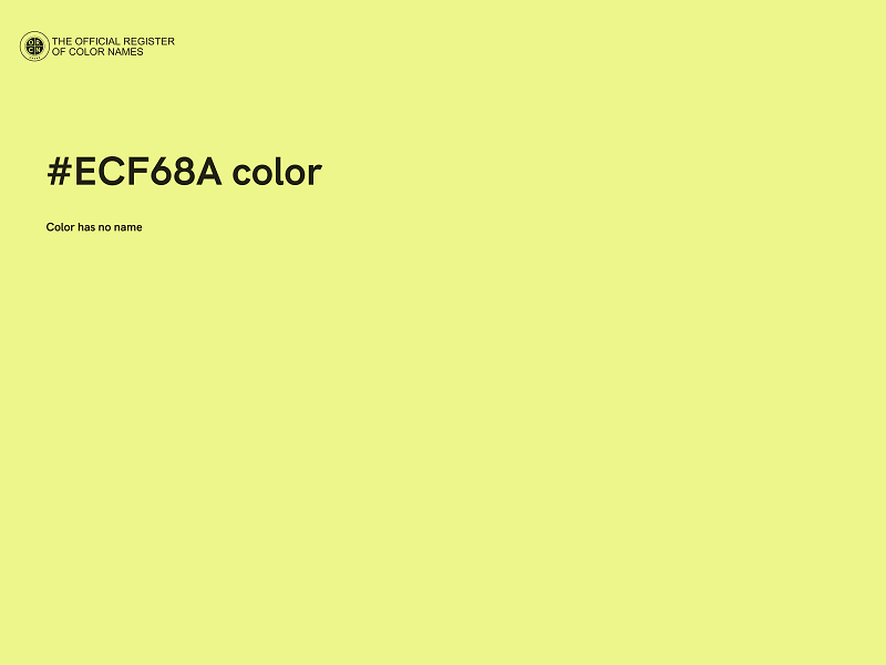 #ECF68A color image