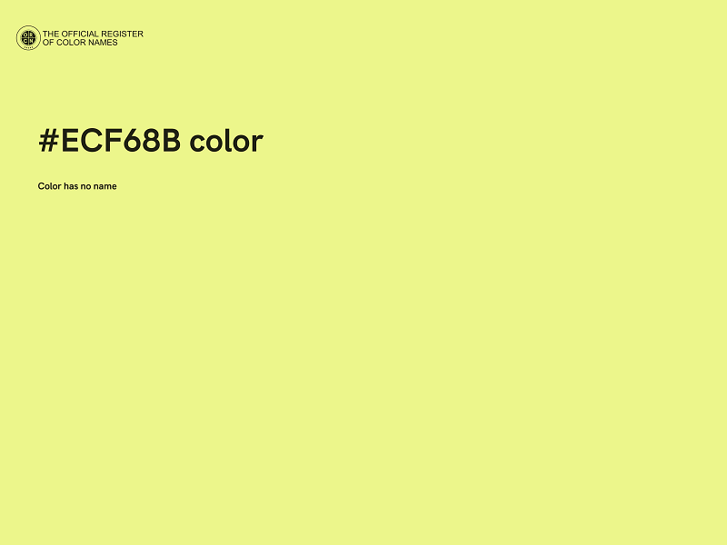 #ECF68B color image