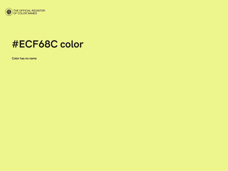 #ECF68C color image