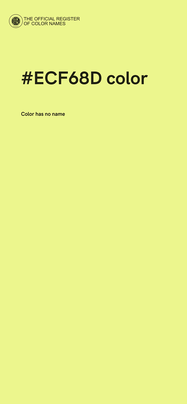 #ECF68D color image