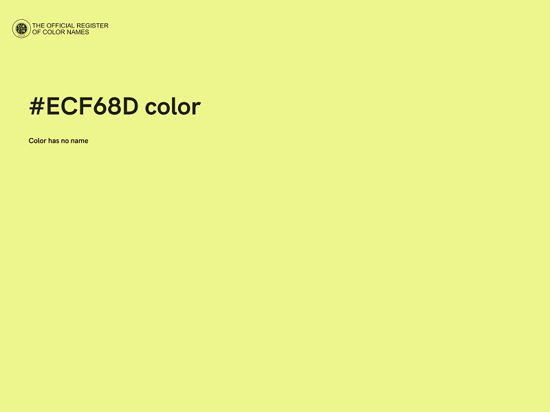 #ECF68D color image