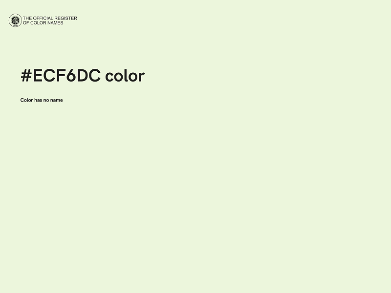 #ECF6DC color image