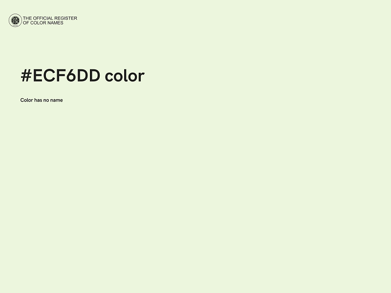 #ECF6DD color image