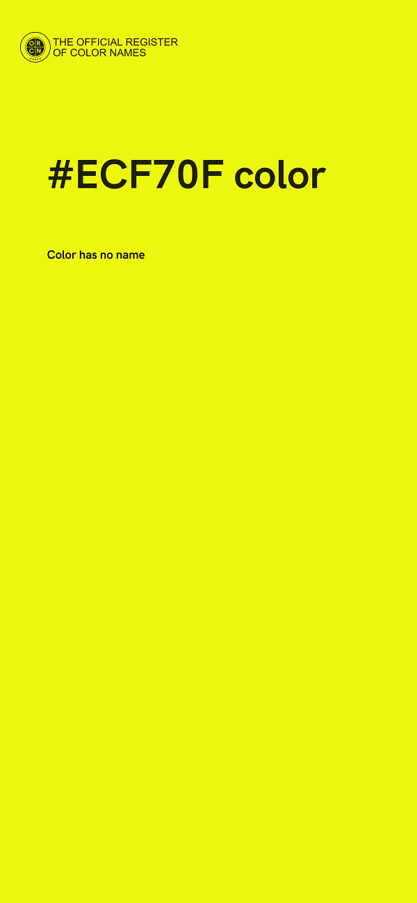 #ECF70F color image