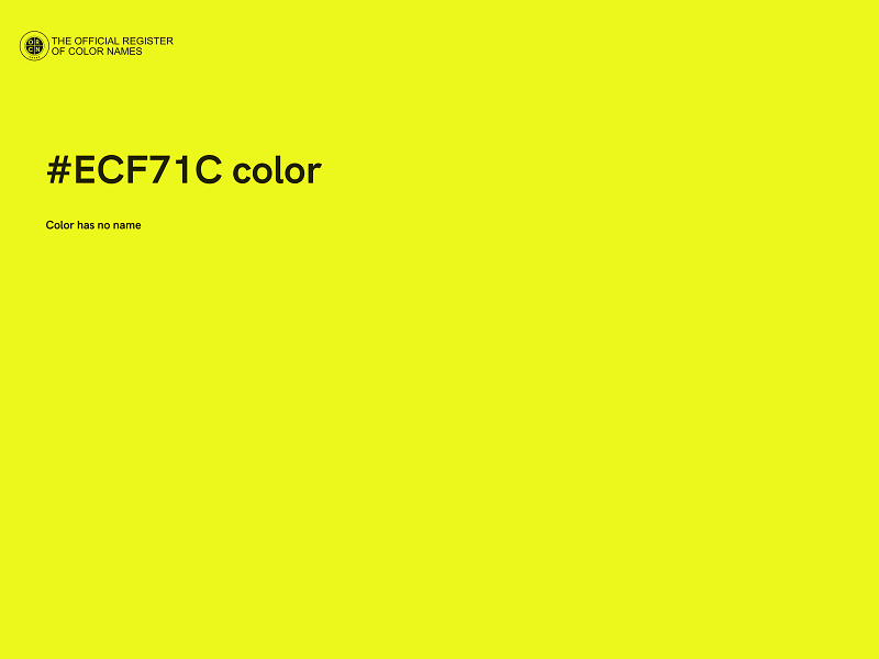 #ECF71C color image