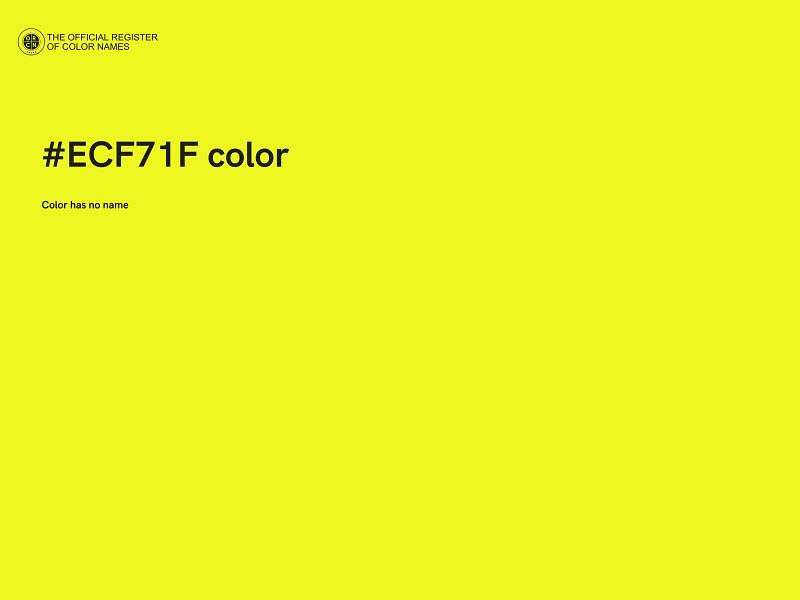 #ECF71F color image