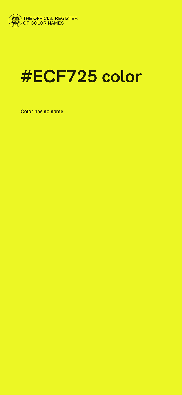 #ECF725 color image