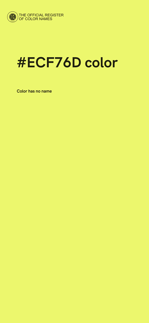 #ECF76D color image
