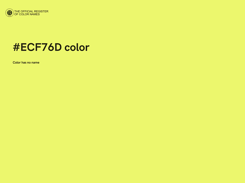 #ECF76D color image